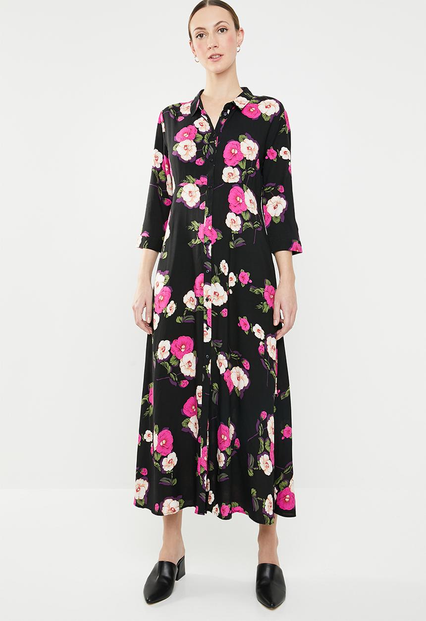 Jacqueline de Yong - Gitte 3/4 maxi shirt dress - multi 