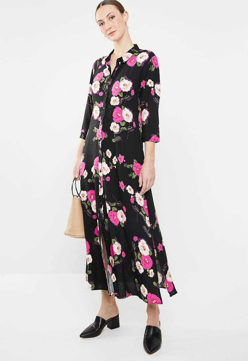 Jacqueline de Yong - Gitte 3/4 maxi shirt dress - multi 