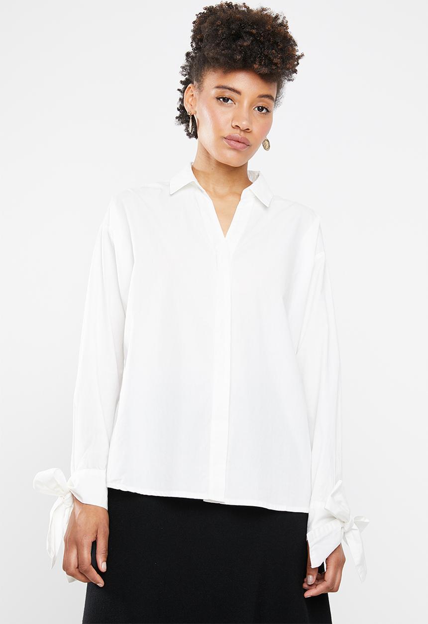 Vero Moda - Flow long sleeve midi shirt - white
