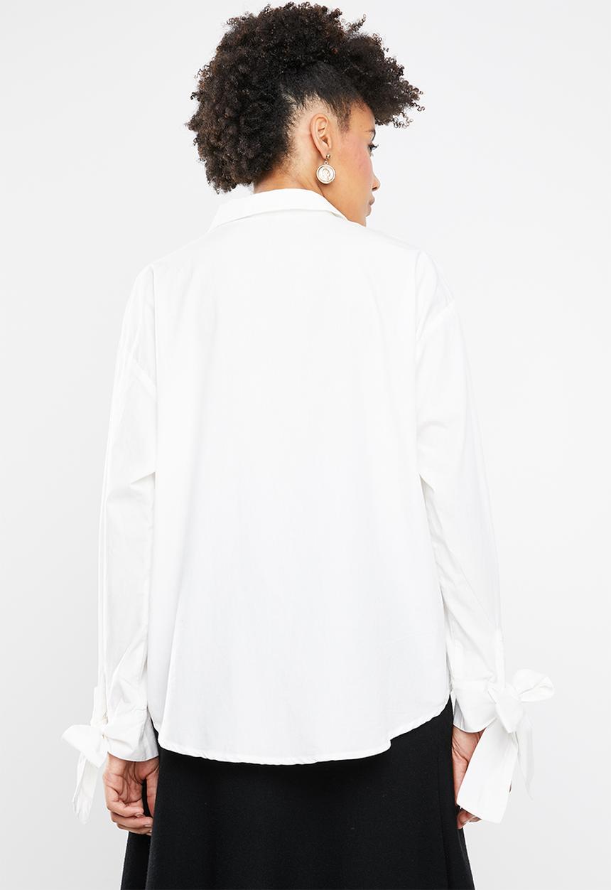 Vero Moda - Flow long sleeve midi shirt - white