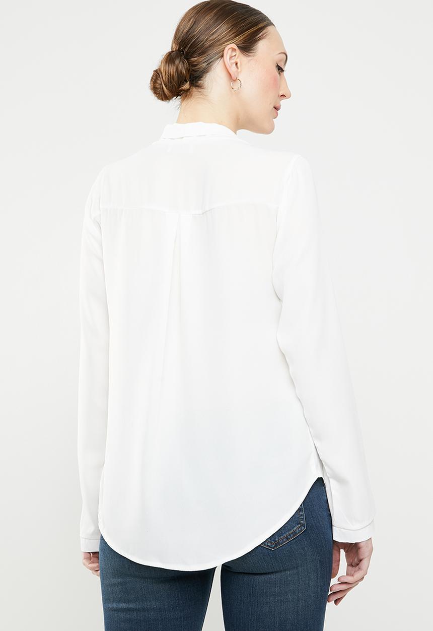 edit - Kitty bow blouse - white