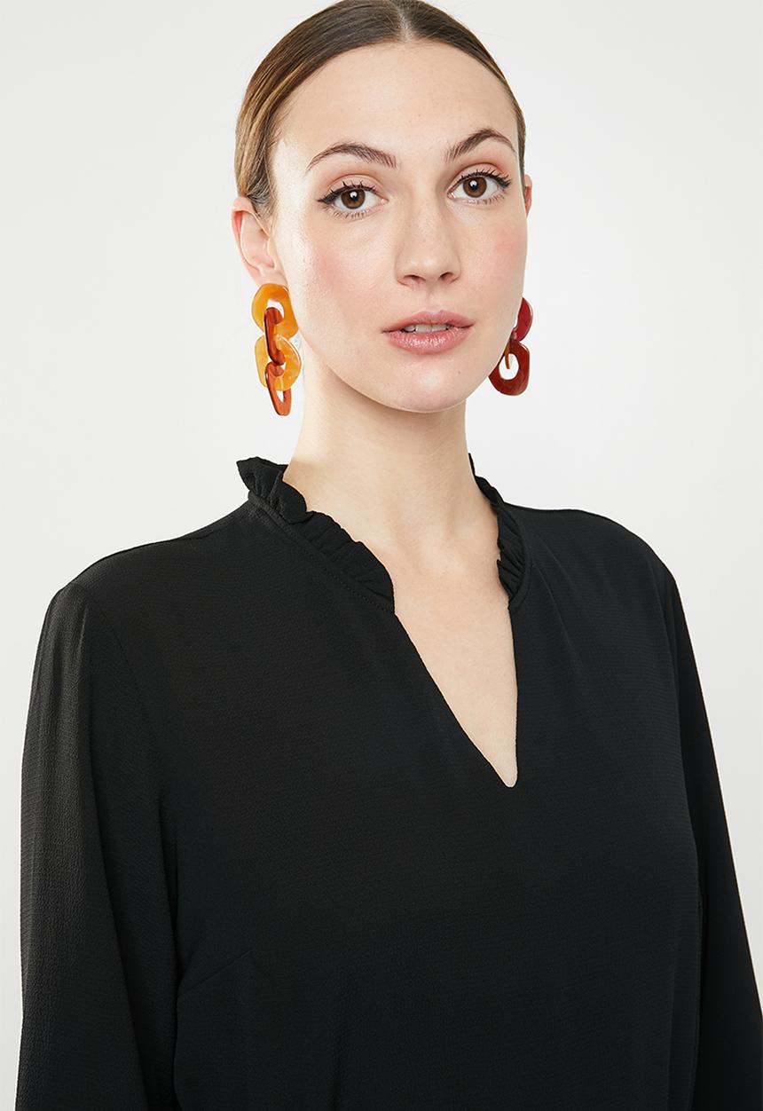 Jacqueline de Yong - Gorgeous longsleeve dress - black