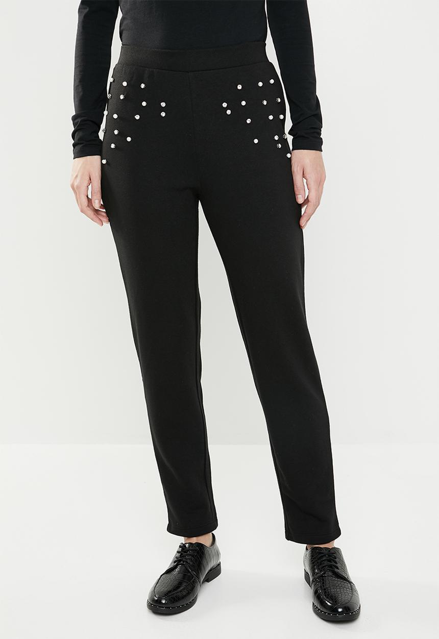 Jacqueline de Yong - Terra ankle sweat pant - black