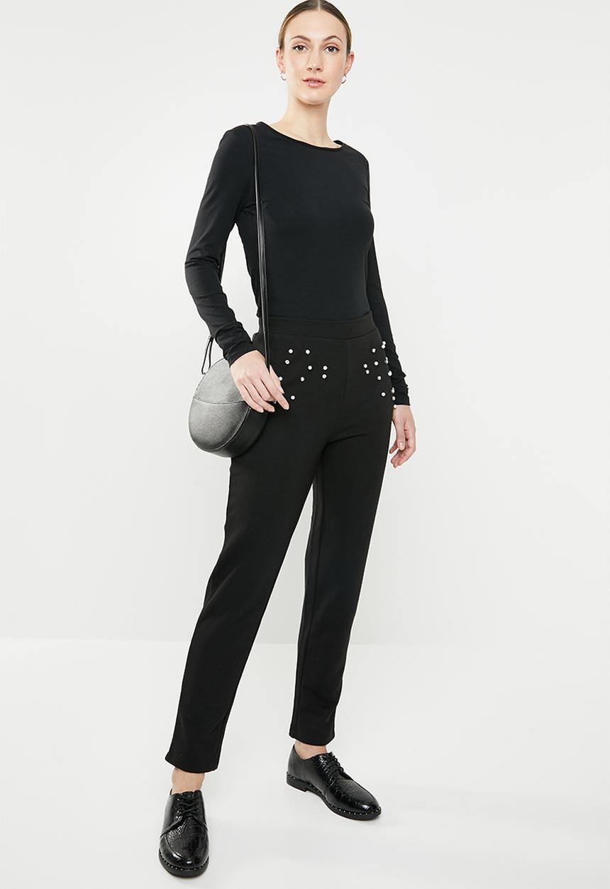 Jacqueline de Yong - Terra ankle sweat pant - black