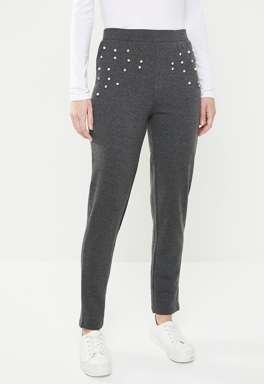 Jacqueline de Yong - Terra ankle sweat pant - grey