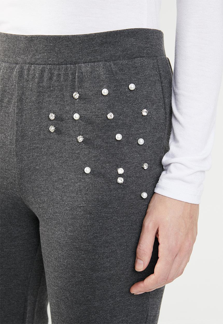 Jacqueline de Yong - Terra ankle sweat pant - grey