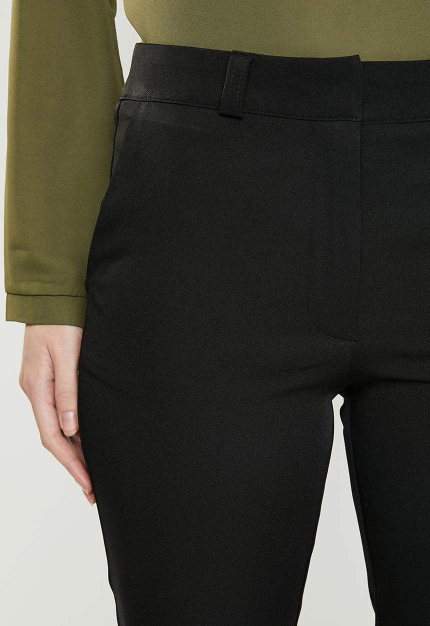 edit - Classic ankle grazer pants - black