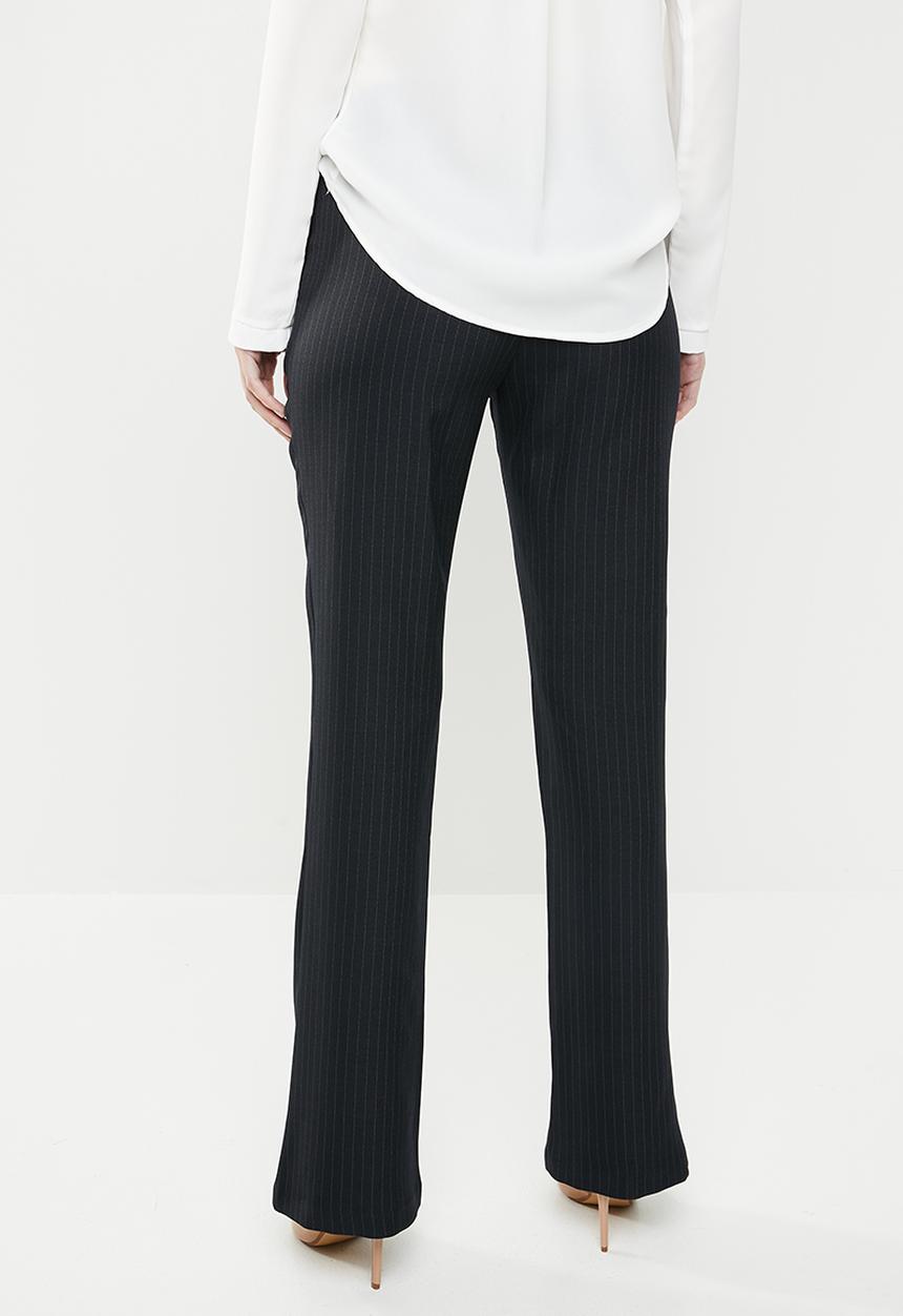 edit - Classic bootleg pants - black & tan