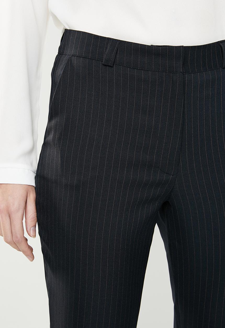 edit - Classic bootleg pants - black & tan