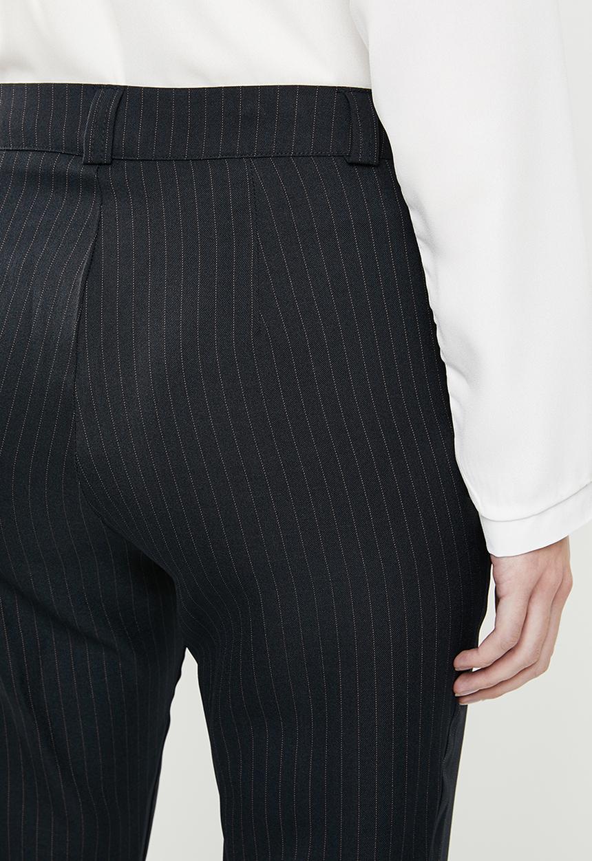 edit - Classic bootleg pants - black & tan