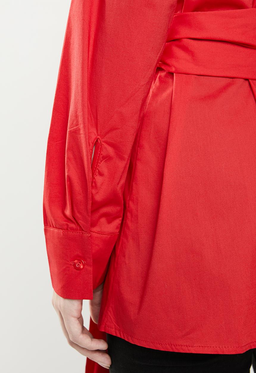 STYLE REPUBLIC - Self-tie shirt - red