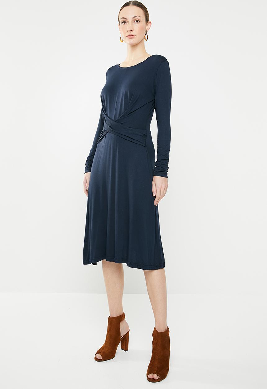 edit - Twist front dress - navy