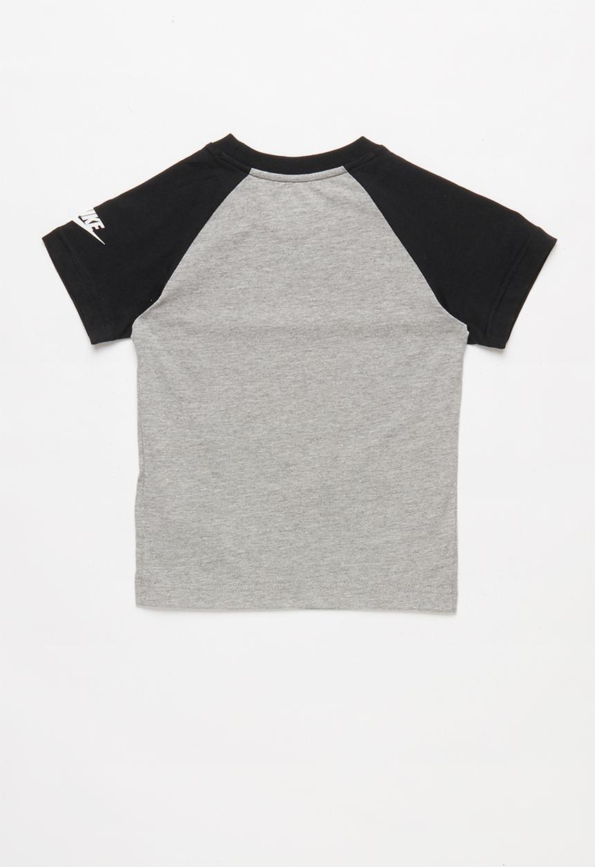 Nike - Nkb nsw jdi short sleeve raglan tee - grey & black