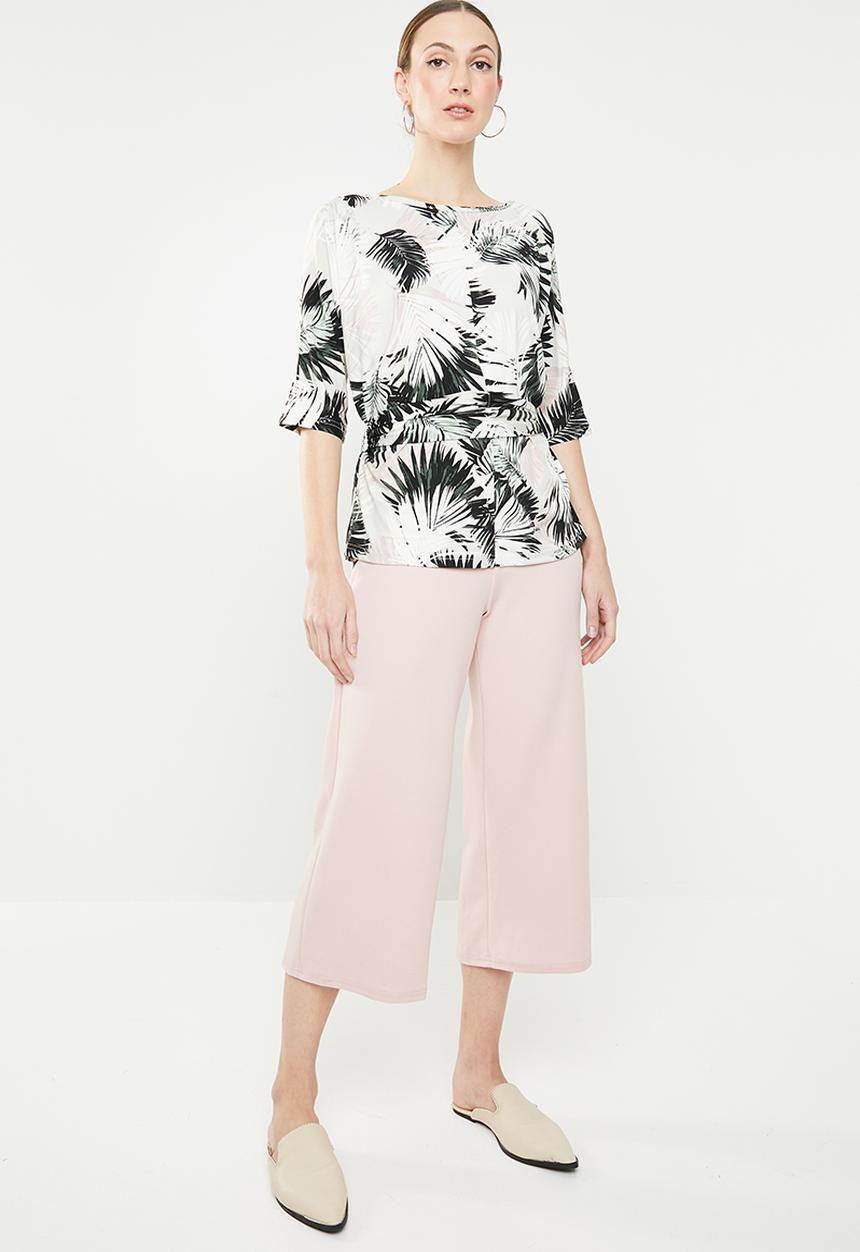 edit - Twist front top - black & white
