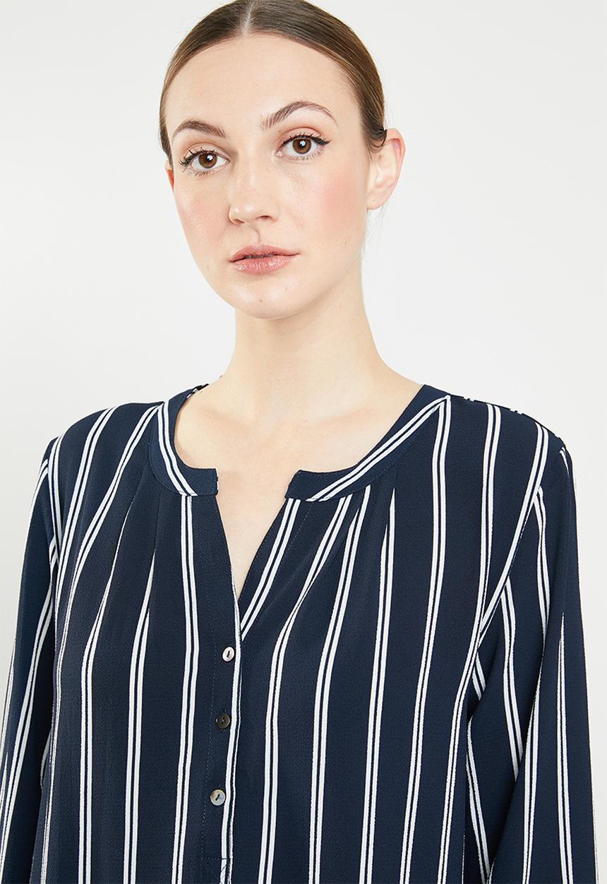 ONLY - Winner tunic top - navy & white