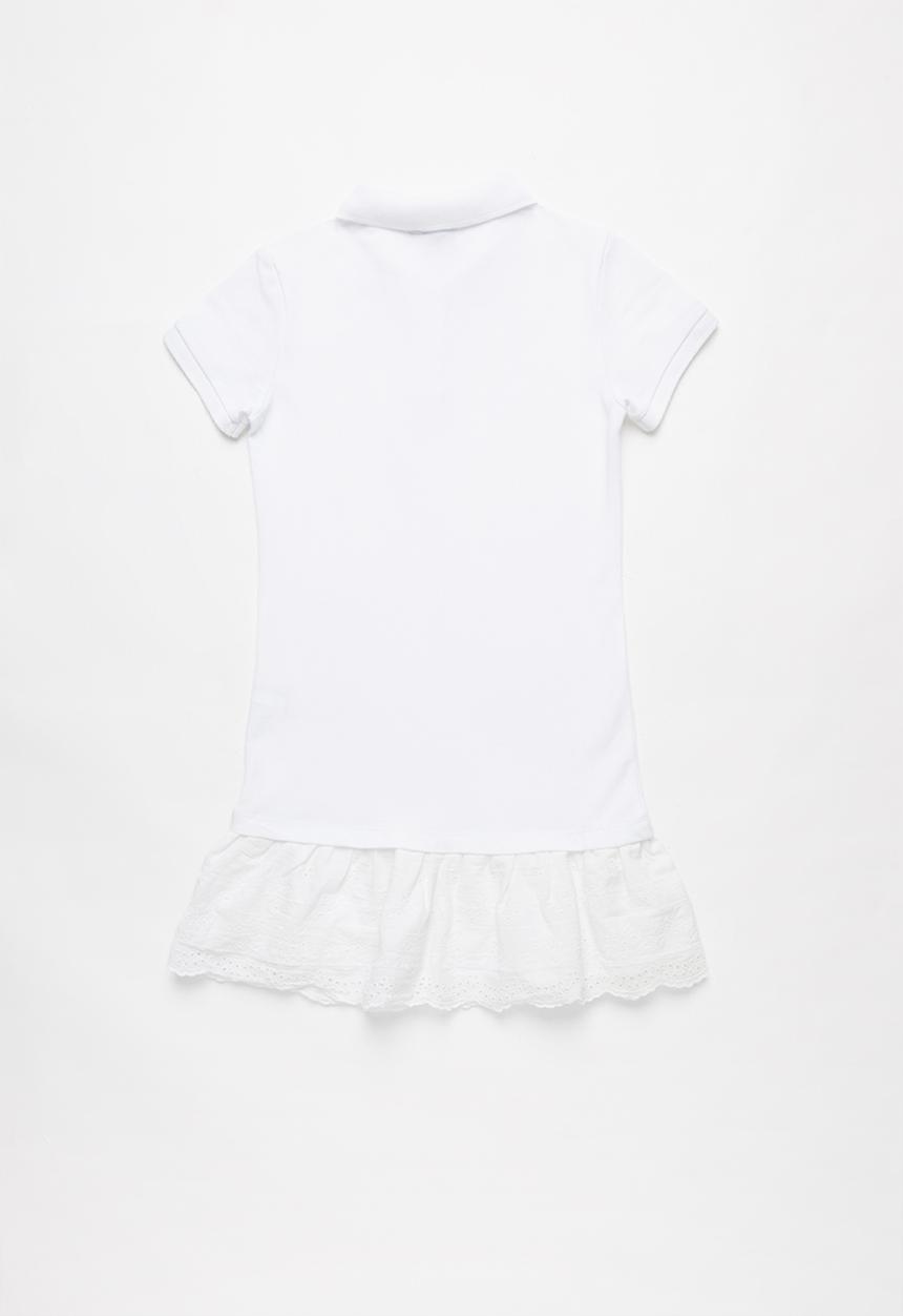 POLO - Alexis frilled golfer dress - white
