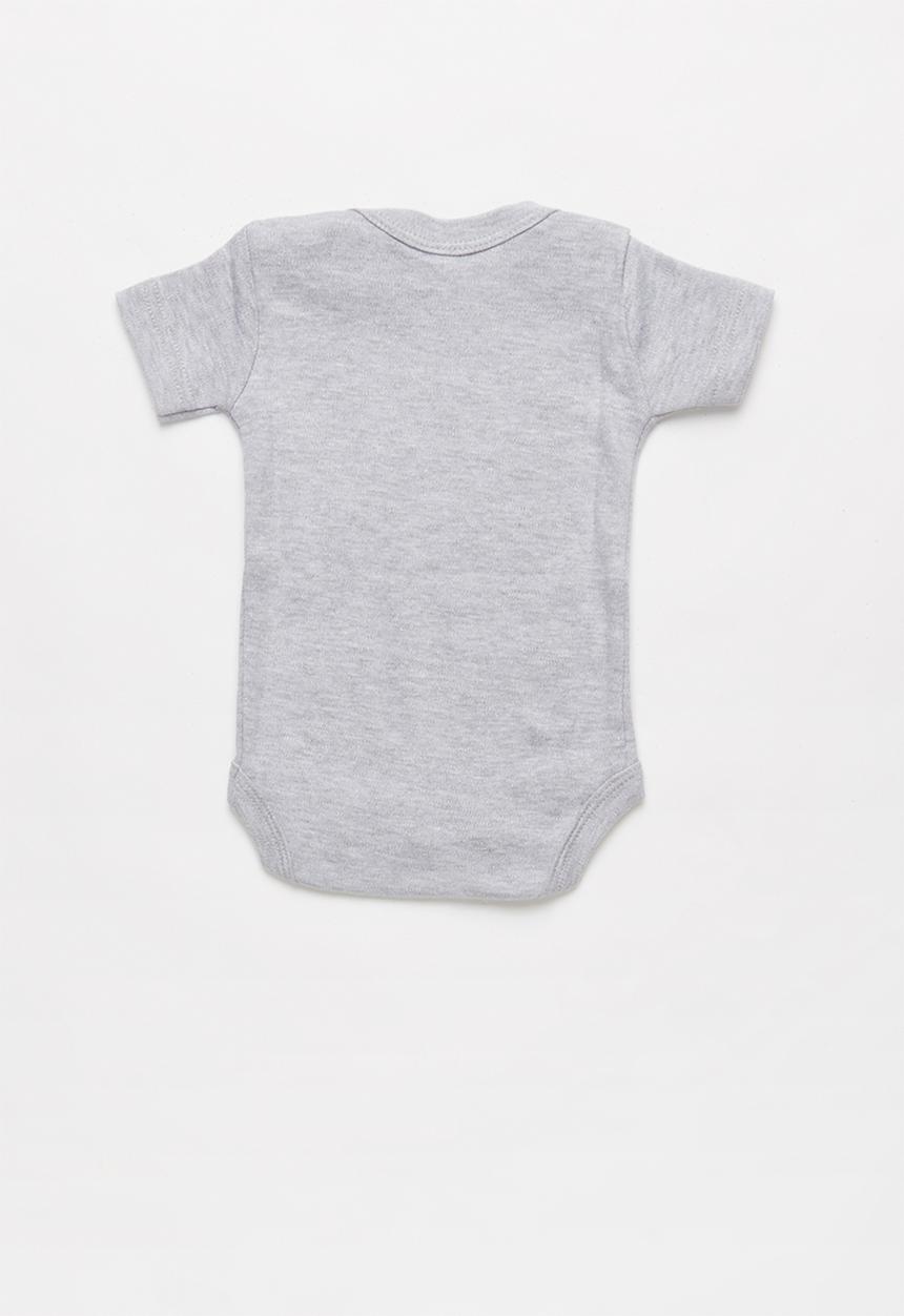 Funky Shop - Slogan baby grow- grey