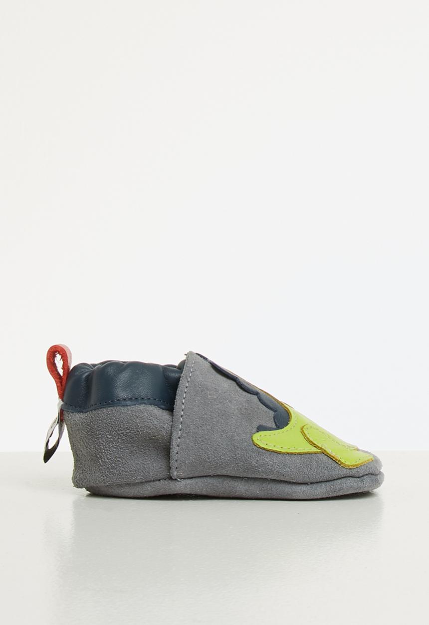 shooshoos - Dino roar slip on - grey 