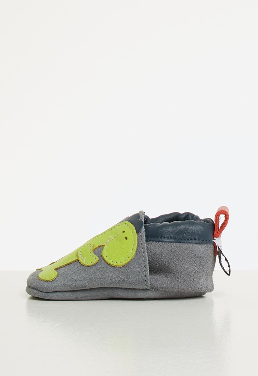 shooshoos - Dino roar slip on - grey 