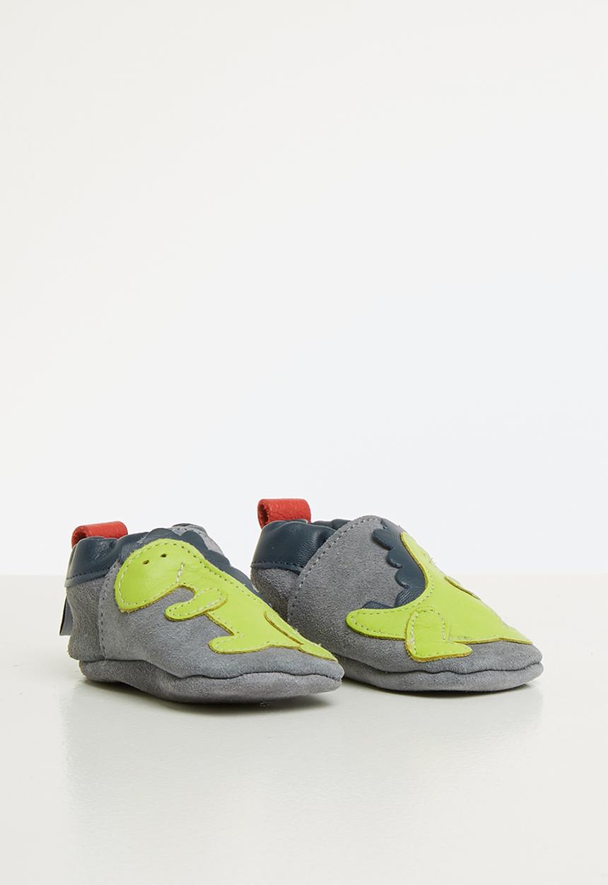 shooshoos - Dino roar slip on - grey 
