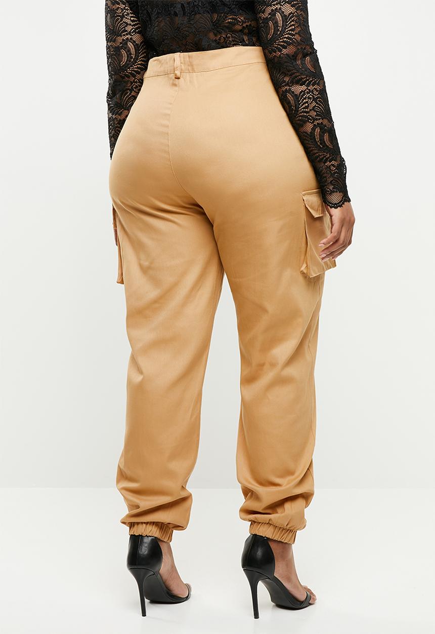 Missguided - Curve side pocket trousers - tan