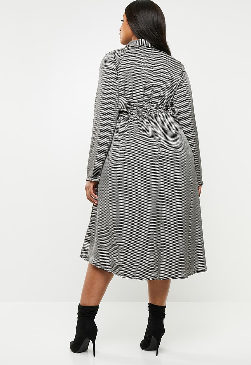 AMANDA LAIRD CHERRY - Bontle shirtdress - black & white 