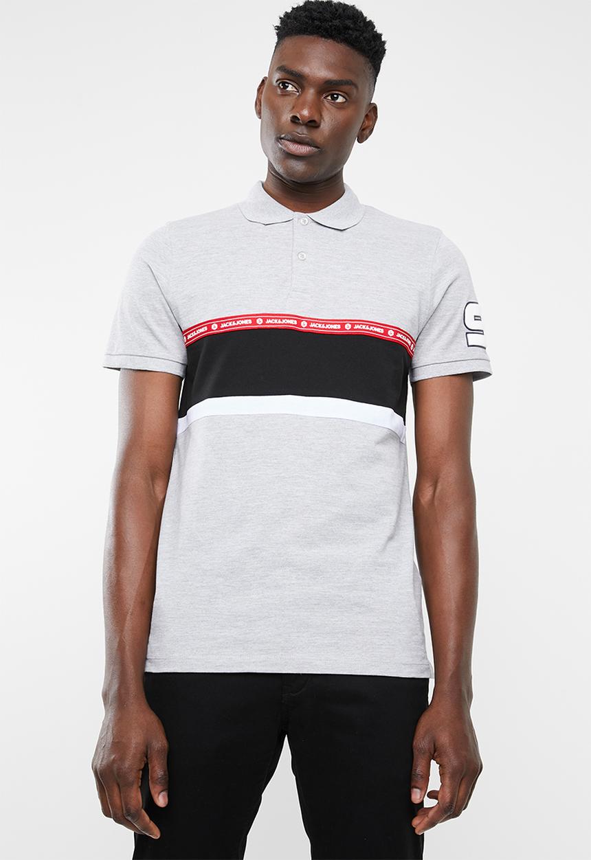 Jack & Jones - Wiskit short sleeve polo - grey