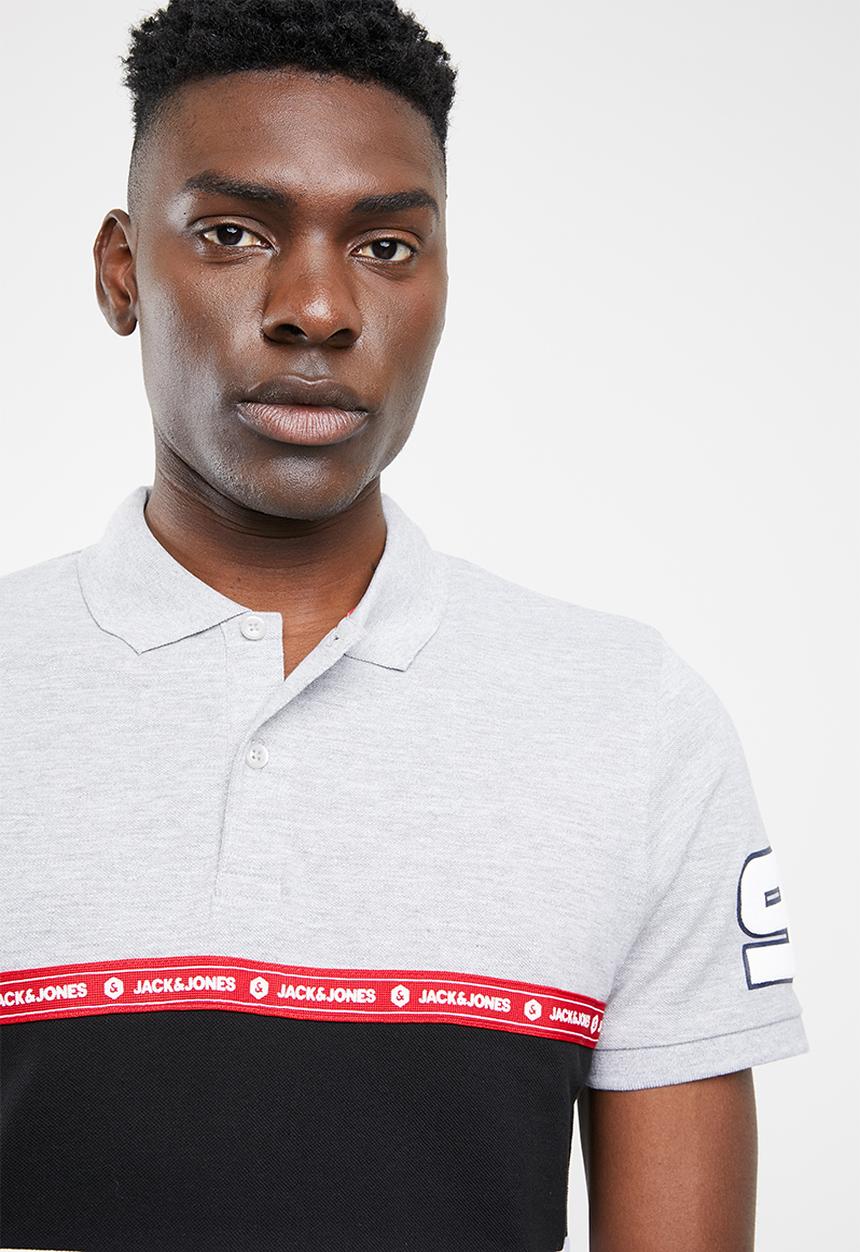 Jack & Jones - Wiskit short sleeve polo - grey