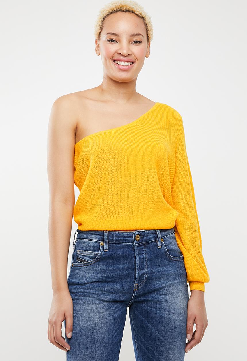ONLY - Cathrine one shoulder top - yellow