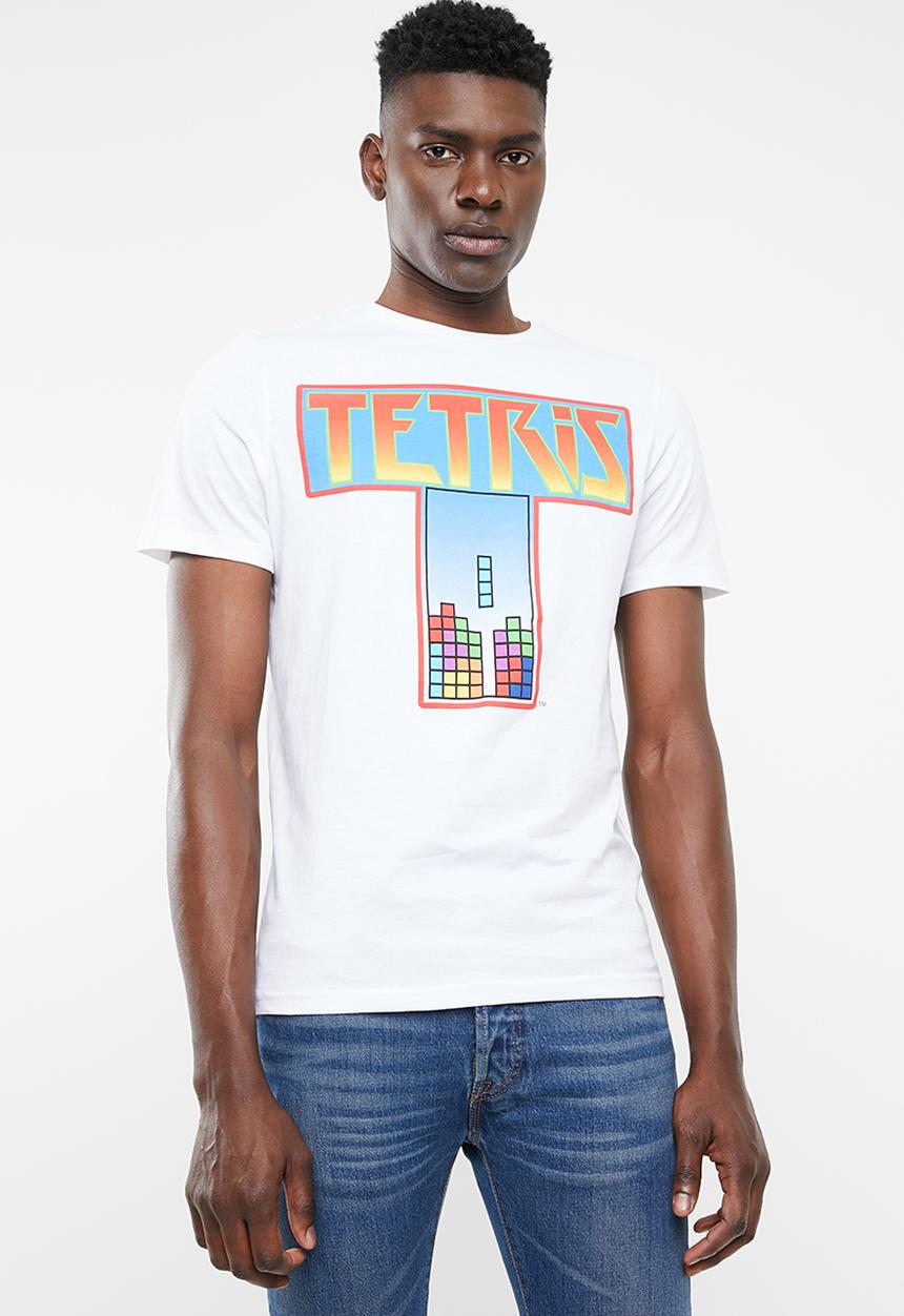 Only & Sons - Tetris short sleeve tee - white