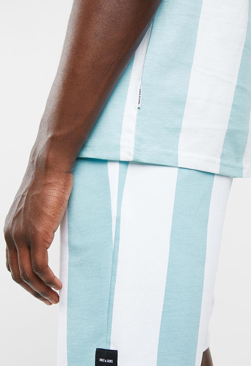 Only & Sons - Hurry oversized stripe tee - blue & white