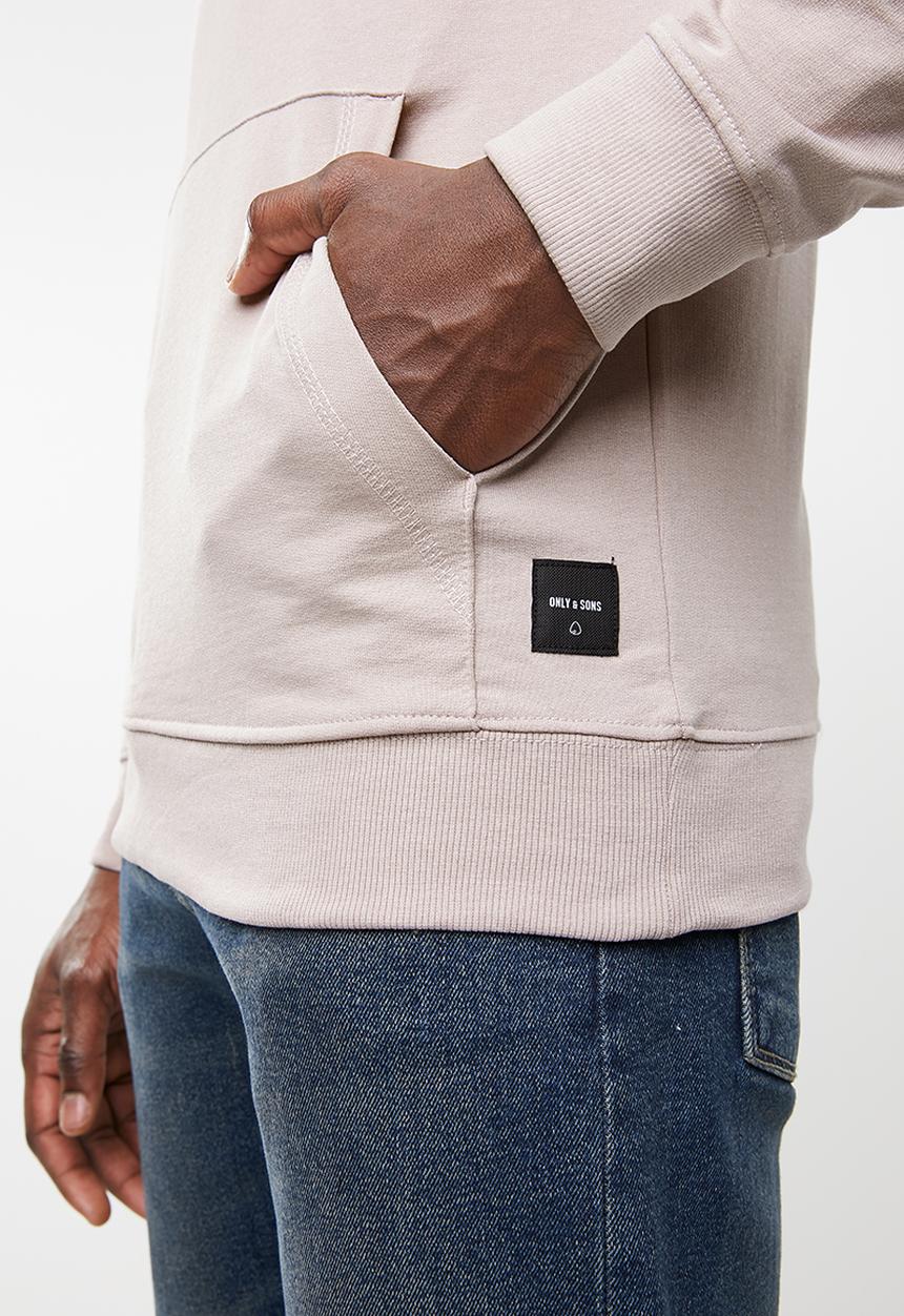 Only & Sons - Basic sweat hoodie unbrushed - pink