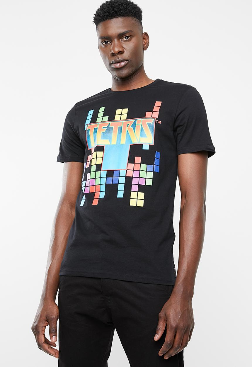 Only & Sons - Tetris short sleeve tee - black