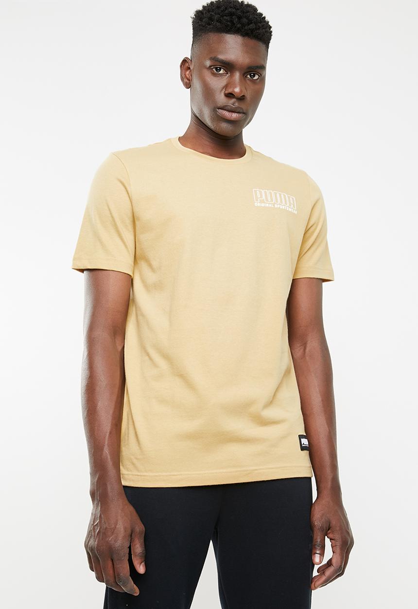 PUMA - Athletics short sleeve tee - camel 