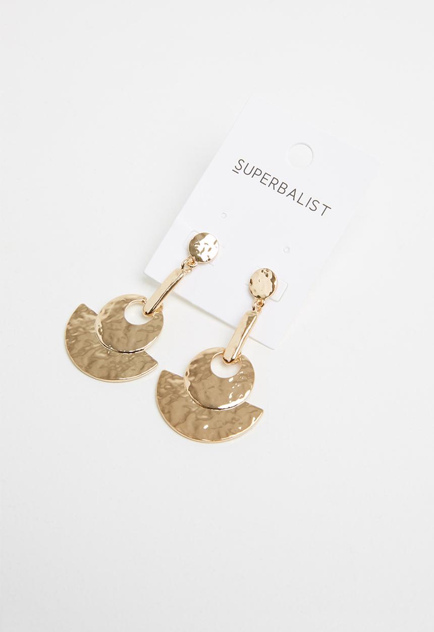 Superbalist - Madison hammered earrings - gold