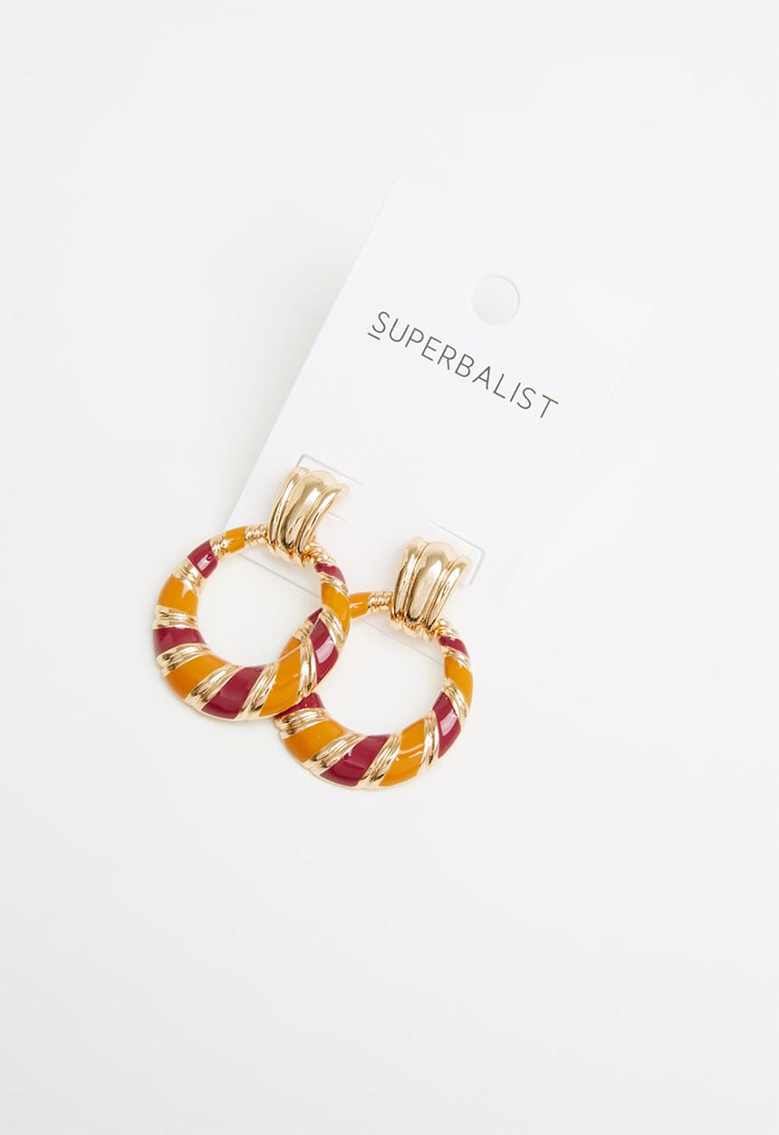 Superbalist - Macy earrings - orange & purple