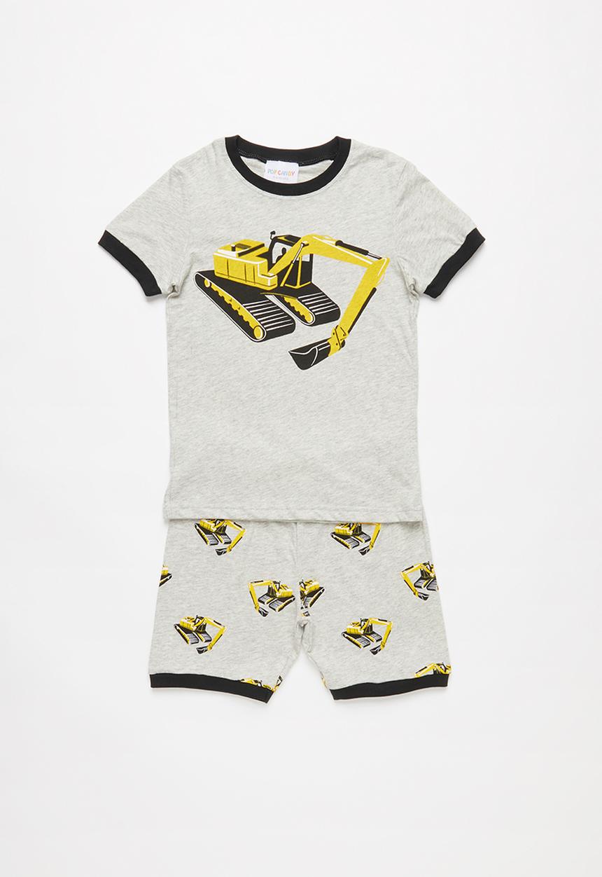 Pop Candy - Digger print pj set - grey