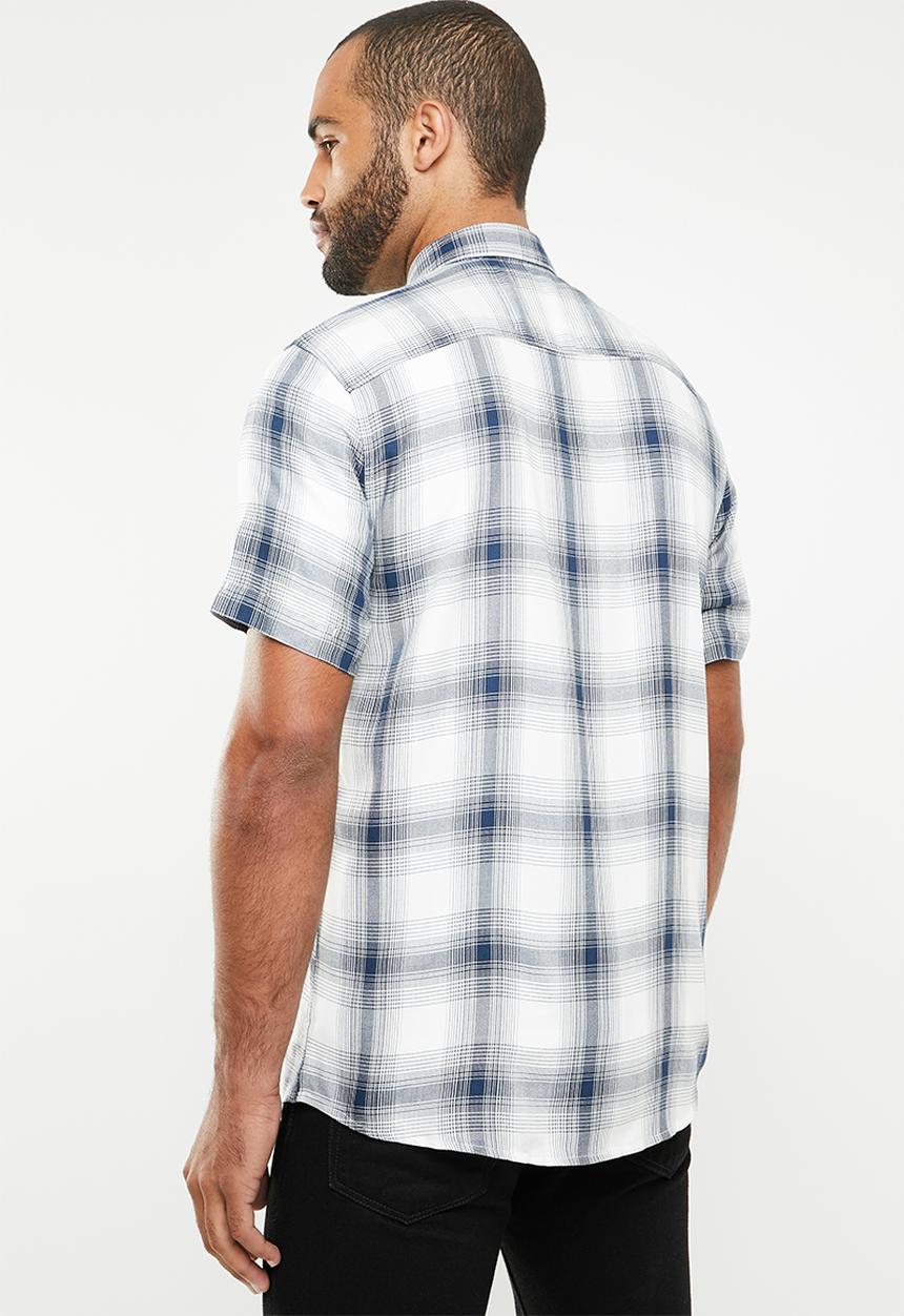 Only & Sons - Samy check shirt - blue & white