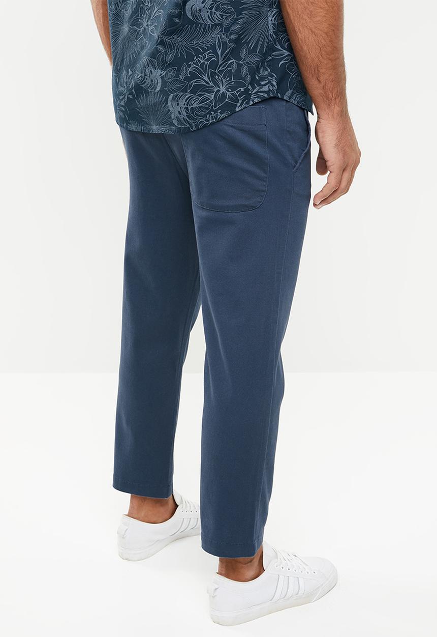 Only & Sons - Linus wide leg cropped pants - blue