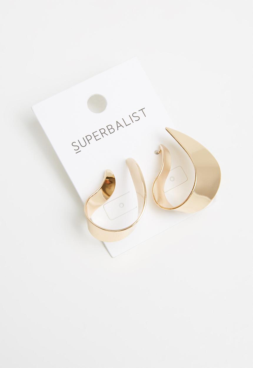 Superbalist - Blair curved earrings - gold