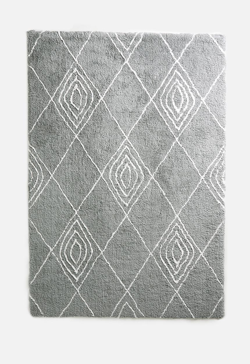 Fotakis - Nara shaggy rug - grey/white