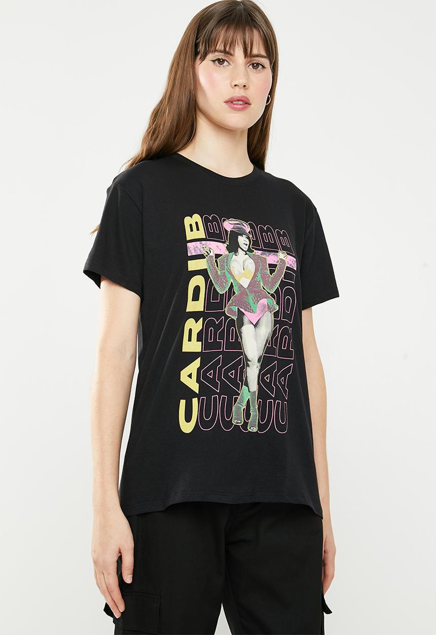 Cotton On - Classic band Cardi B tee - black
