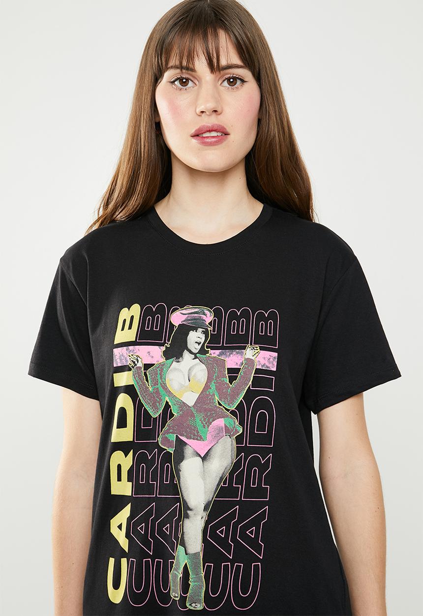 Cotton On - Classic band Cardi B tee - black