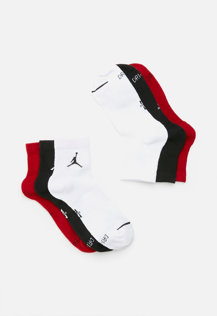 Nike - Unisex jordan jumpman high-intensity quarter sock - multi