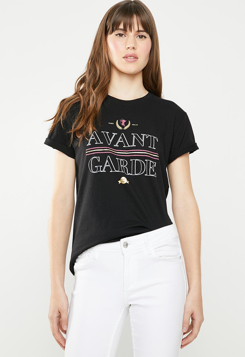 Cotton On - Tbar fox graphic T-shirt - black