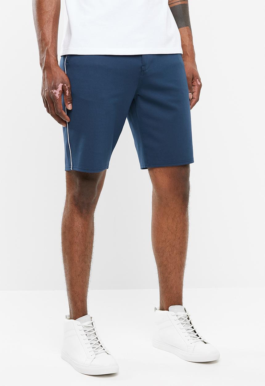 Only & Sons - Aged stripe shorts - navy