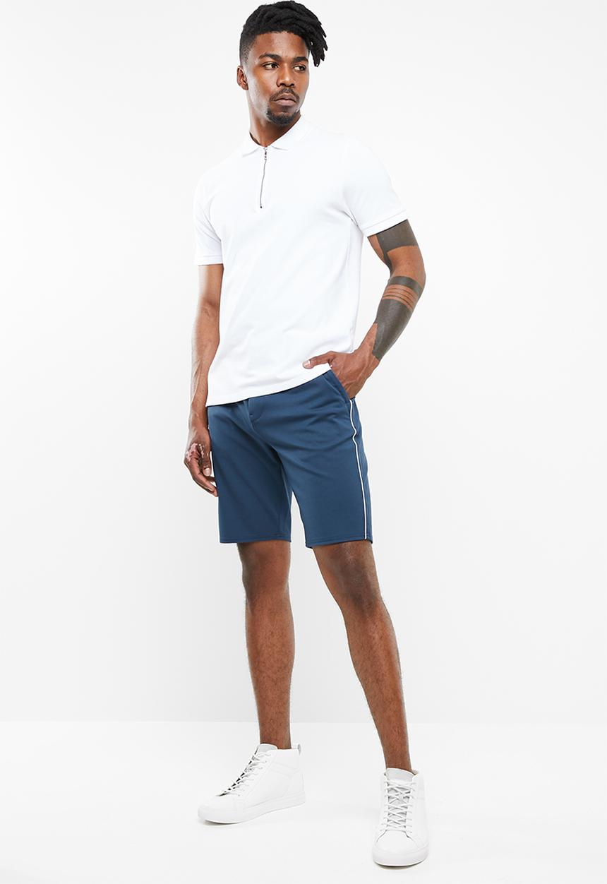 Only & Sons - Aged stripe shorts - navy
