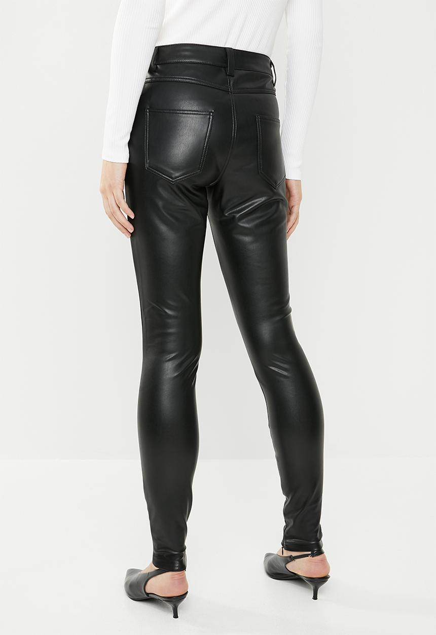 ONLY - Molly faux leather pants - black