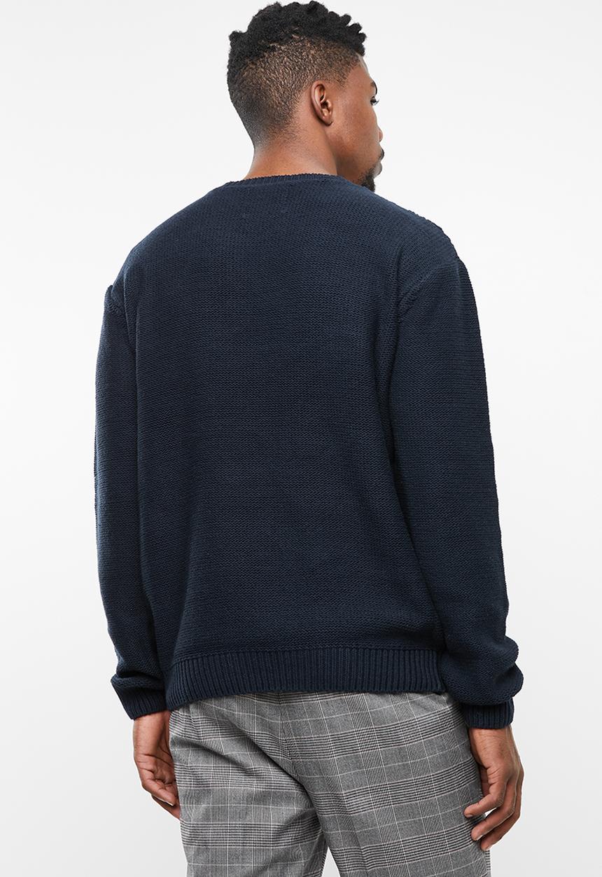 Cotton On - Cable knit sweater - navy