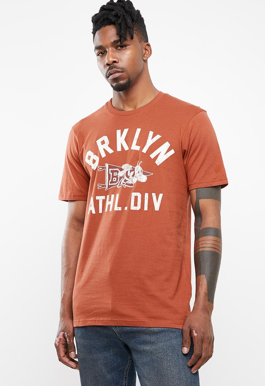 Cotton On - Tbar short sleeve sport tee - burnt orange